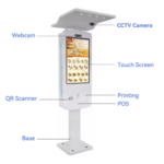 23.6"Outdoor Waterproof Touch Screen Self Service Ordering Payment Kiosk for Hotel with CCTV Security Camera