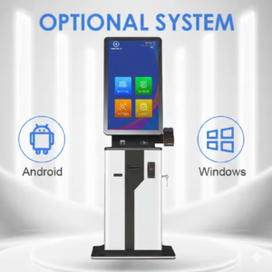 32 " Android Digital Signage Vertical Hotel Check in Kiosk with Printer Scanner
