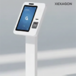 32"Smart Kiosk Enclosure with Metal Stand for Interactive Digital Signage