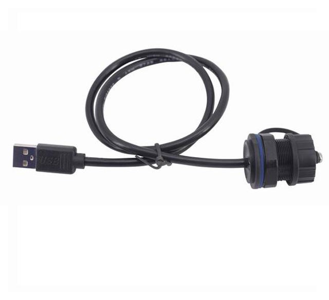 Industrial Waterproof USB 2.0 Female Connector with Male Pin - Image 3