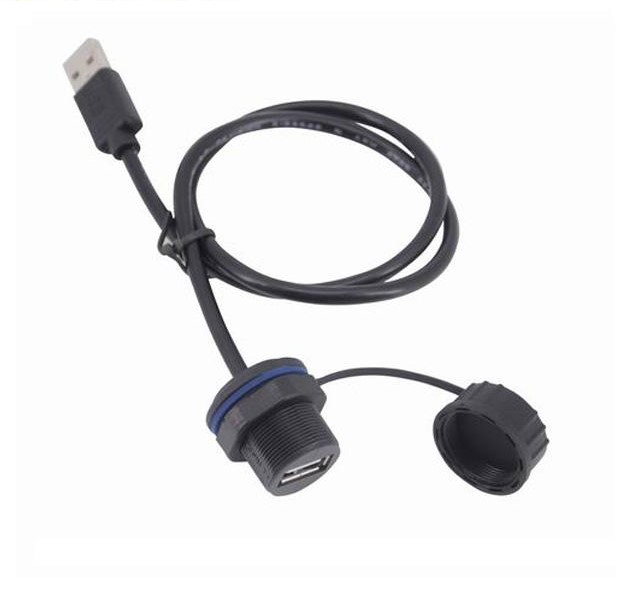 Industrial Waterproof USB 2.0 Female Connector with Male Pin - Image 2