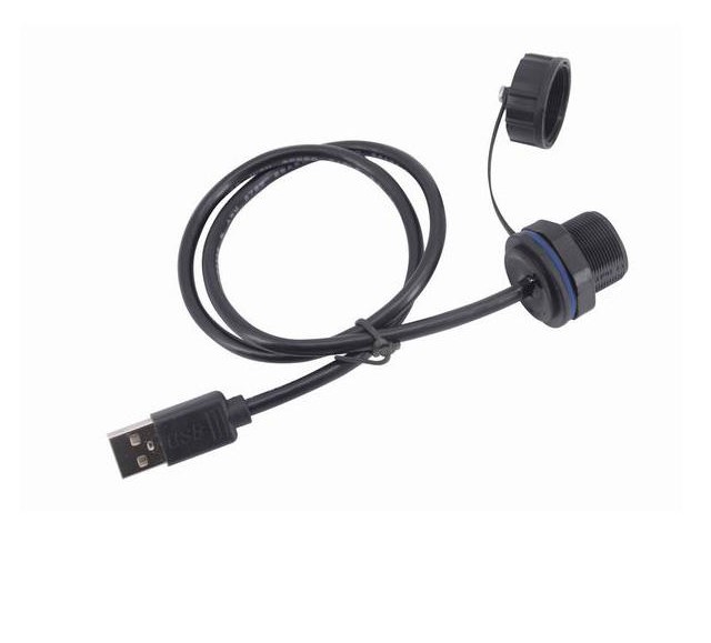 Industrial Waterproof USB 2.0 Female Connector with Male Pin