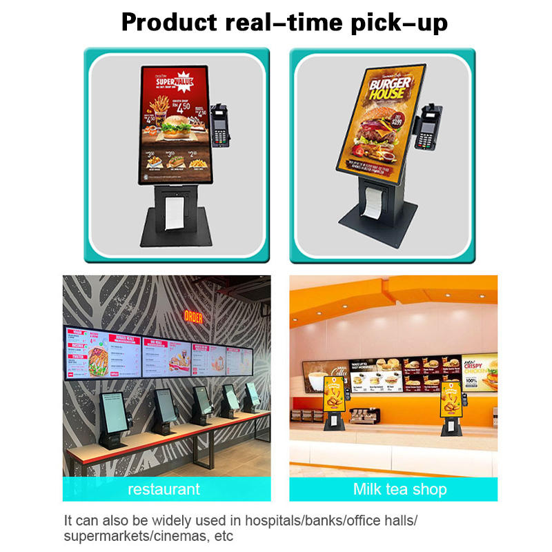 21.5 Inch Desktop Interactive Advertising Display Touch Screen Order Self Service Payment Kiosk - Image 4