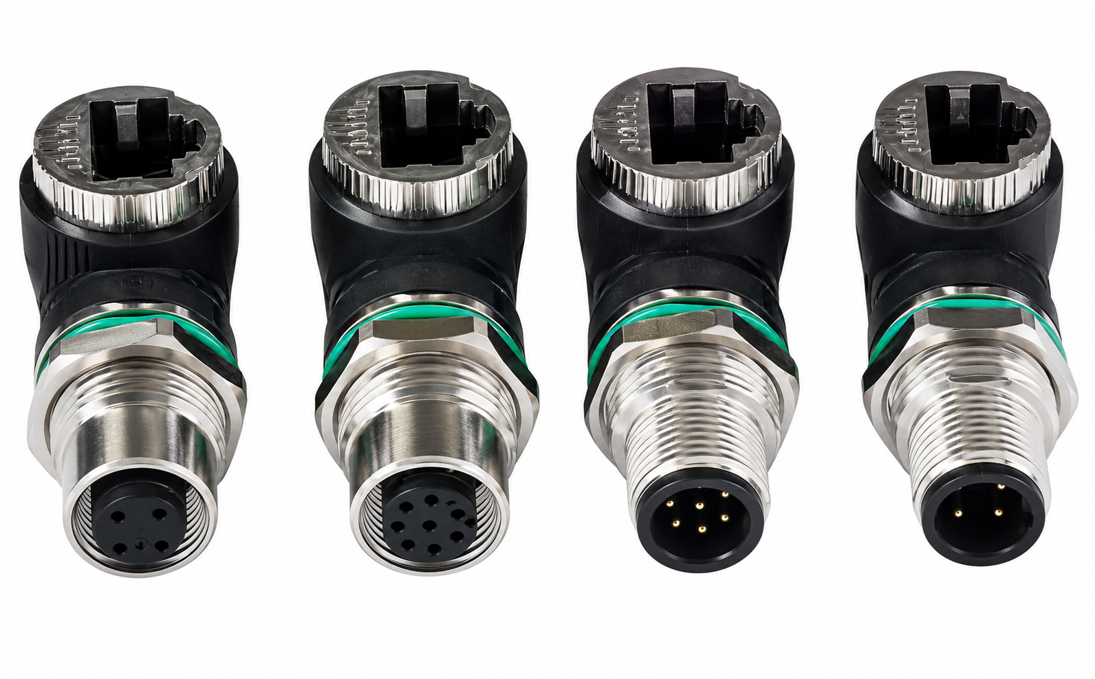 Industrial M12 X-Code CAT6A Ethernet Panel Mount Connectors - Image 3
