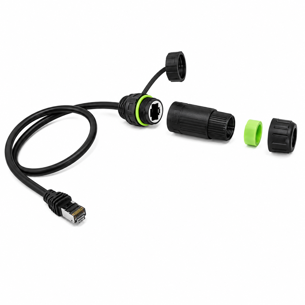 M20 IP68 Waterproof RJ45 Ethernet Connector Cable Assembly - Image 2