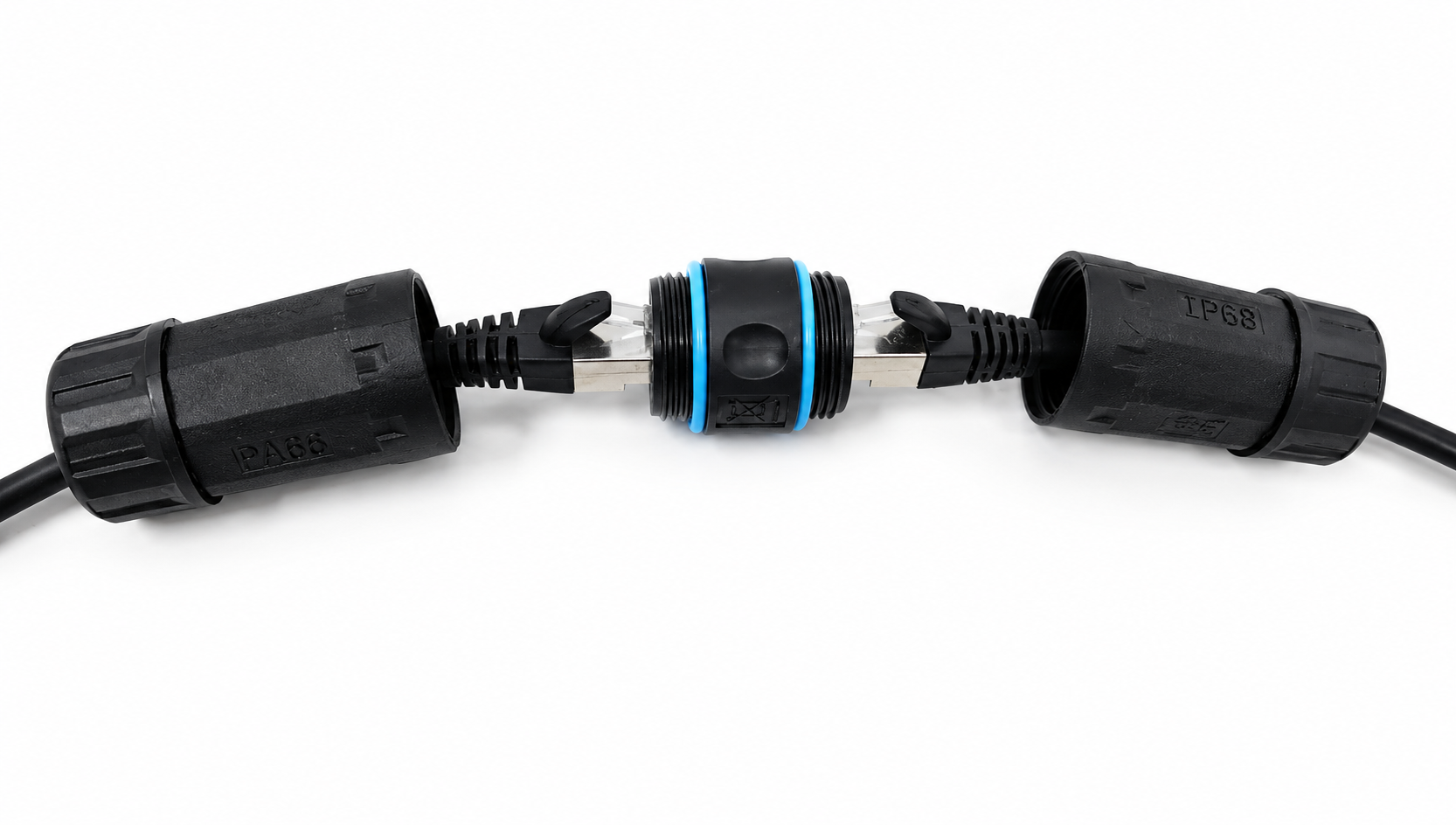 IP68 Waterproof CAT6 Shielded RJ45 Ethernet Coupler - Image 3