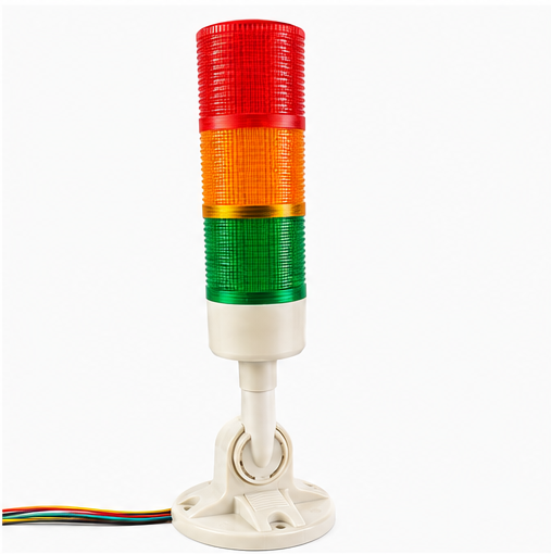 XEXAGON XTL-3 3-Color LED Multi-Layer Warning Tower Light 230V AC Machine Tool Signal Lamp Sound & Light Alarm Constant Blinking Industrial Signal Light