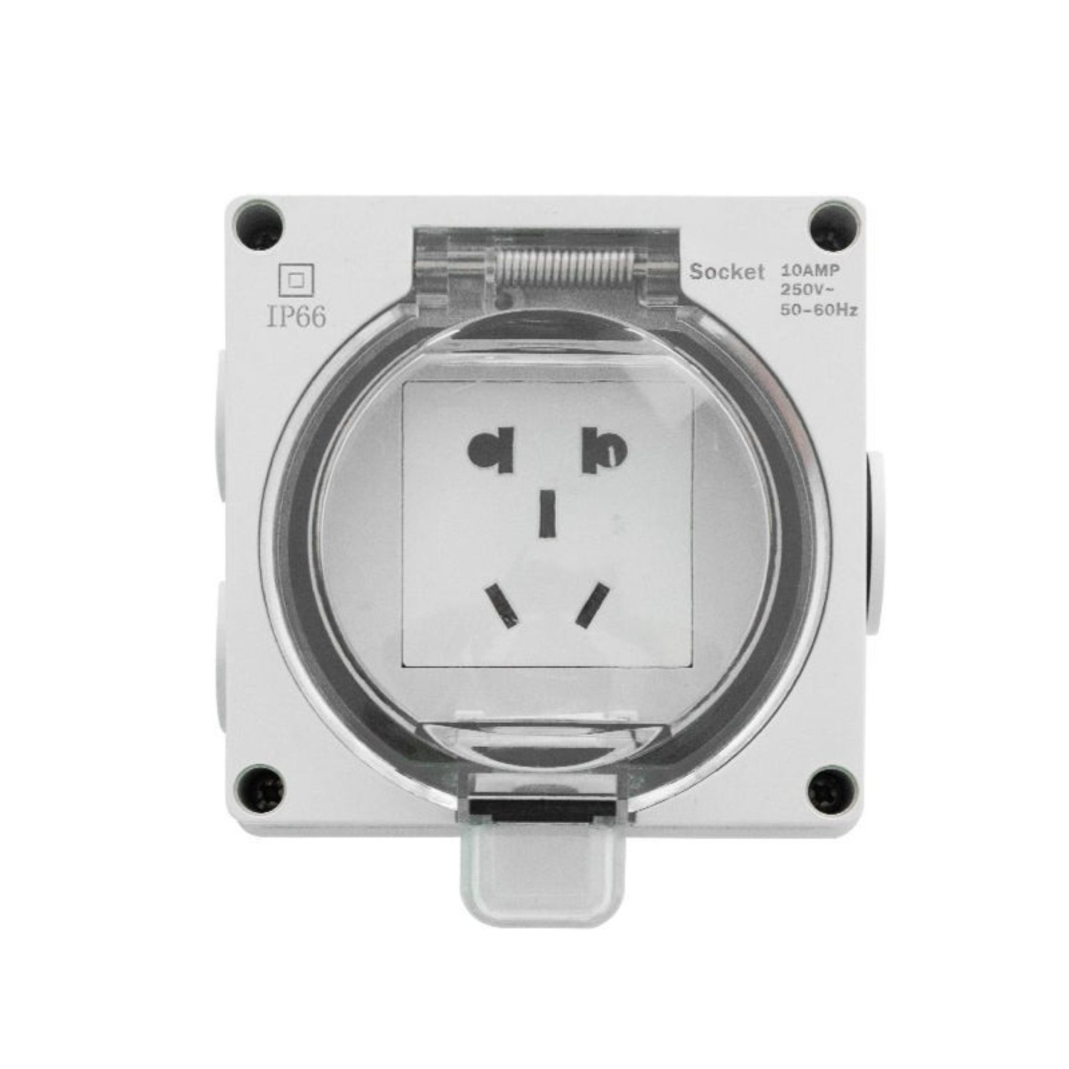 IP66 Waterproof Outdoor Multi-Function Socket – 10A 250V Heavy Duty Weatherproof Universal Socket Box